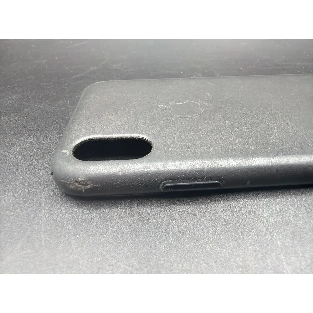 Genuine Apple iPhone X XS Leather Case Black OEM Original Box Read